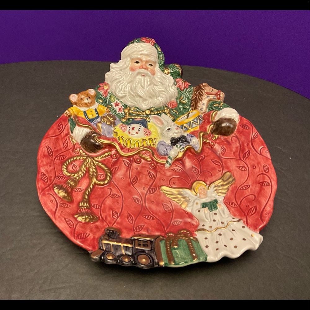 Vintage fitz and Floyd Santa platter